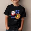 Kids Summer T-shirt Boys Girls Sport Number Print Top Casual Short Sleeve Wear