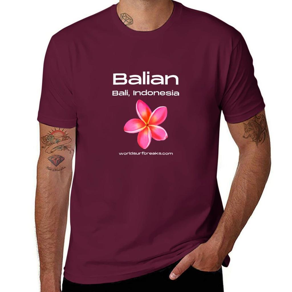 Balian Bali Indonesia Surf Break Tshirt Animal Prinfor Boys Oversizeds Black T Shirts for Men