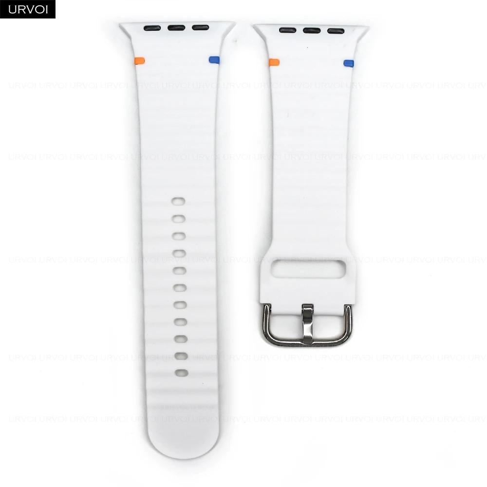 Strap for Apple Watch Ultra 1 Series 10 9 8 7 6 5 42MM 46MM Soft silicone band for iWatch pin buckle comfortable feel easy wear