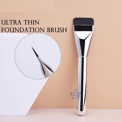 Pincel de base ultrafino Pincel de contorno facial leve e fino Pincel de contorno plano Pincel de base cremoso para misturar pincéis de maquiagem