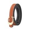 2025 Women's Fashion Alloy Buckle Thin Leather Belt for Jeans & Dresses