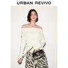UR 2026 Spring Women's Draped Pleated Slim Long-Sleeve T-Shirt