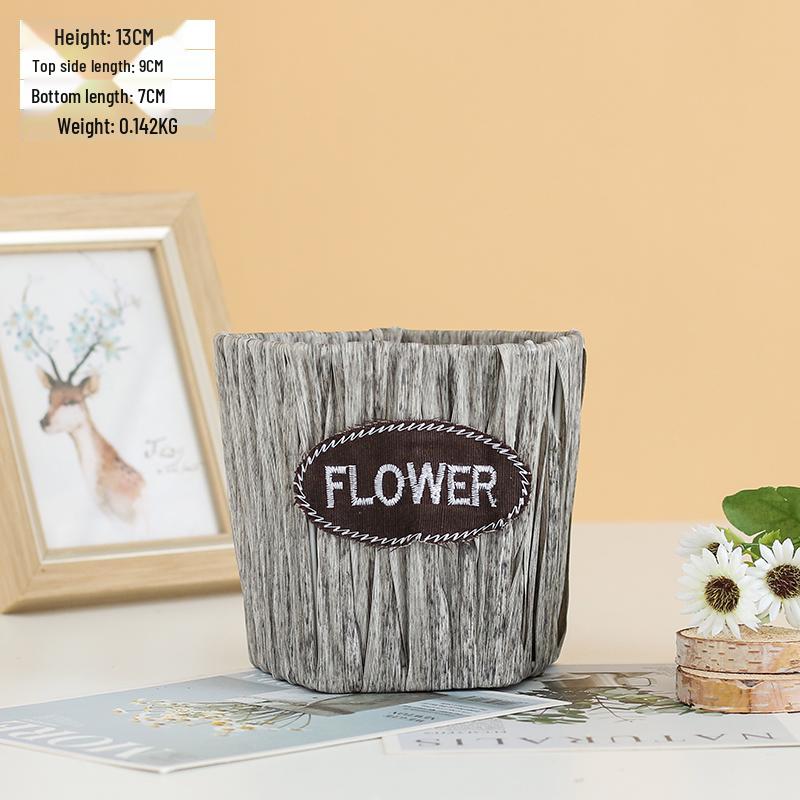 Handheld Flower Basket for Fresh & Dried Flowers, Woven with Willow, Rattan & Straw - Perfect for Flower Arrangement or Picnic