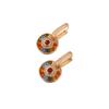 Fashion Round Colorful Zirconia Dangle Earrings for Women Golden Drop Earring Wedding Party Jewelry Accessories