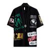 Men Summer T-shirt Hip Hop Round Neck Short Sleeves Breathable Individual Match Pants Loose Letter Print Men Summer Top Men Clothes