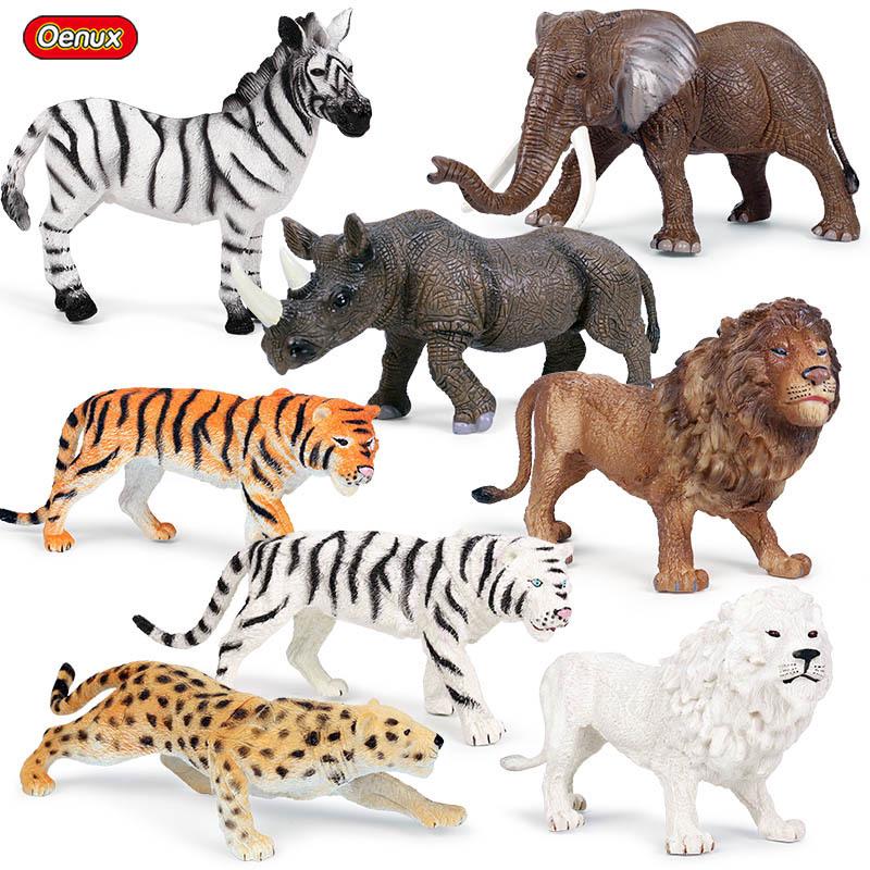 Wild Animal Figurines: Dinosaur, Lion, Tiger, Leopard, T-Rex, Zebra Models