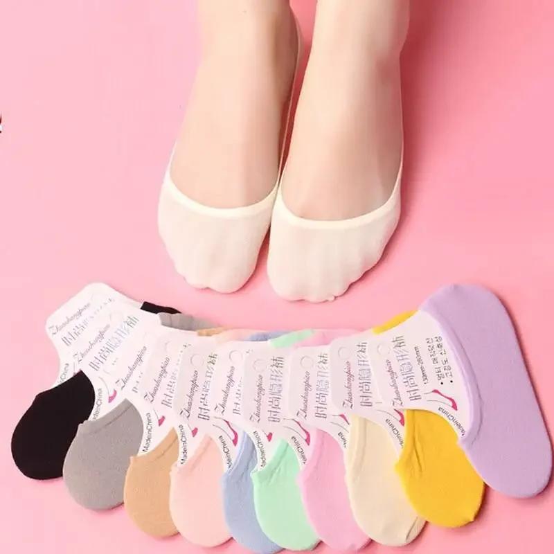 10-50Pairs Women‘s Velvet No Show Socks with Heel Grip for Summer Ultra Thin Liner Socks Low Cut Socks for Sneakers and Flats