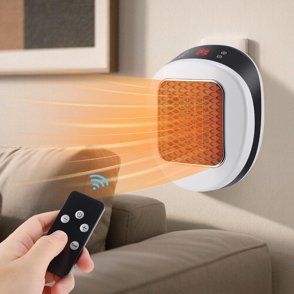 Portable Electric Heater PTC EU/US Wall-plug Bathroom Living Room Heater Adjustable Temperature Low Noise House Warmer Machine