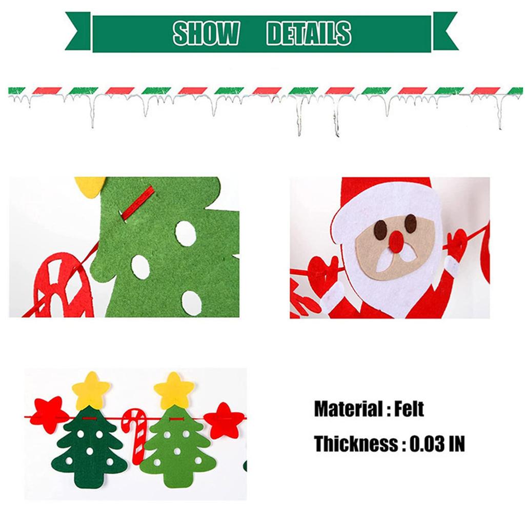 Christmas Garland Banner Festive Decoration Santa Claus Inspired Christmas Garlands for a Touch of Tradition