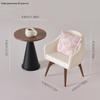 Miniature Dollhouse Furniture Set: Table, Chairs, Cushions, and Pillows