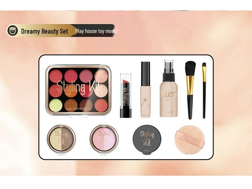 Princess Makeup Toy Set for Girls - Complete Children's Cosmetic Simulation Kit