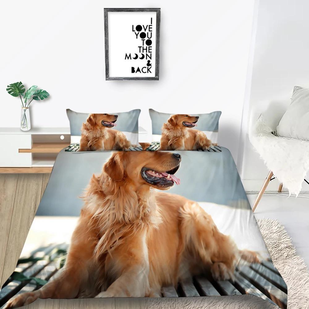 Animal Dog 3D Print A Dog Sleeping On Its Stomach Duvet Cover Design Lovely Pet Dog For Children Women Men Bedroom Decorations
