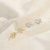 S925 Silber Diamant Ohrstecker für Damen Minimalistisch Herzförmig Elegant Nische Leichter Luxus Temperament Schmuck