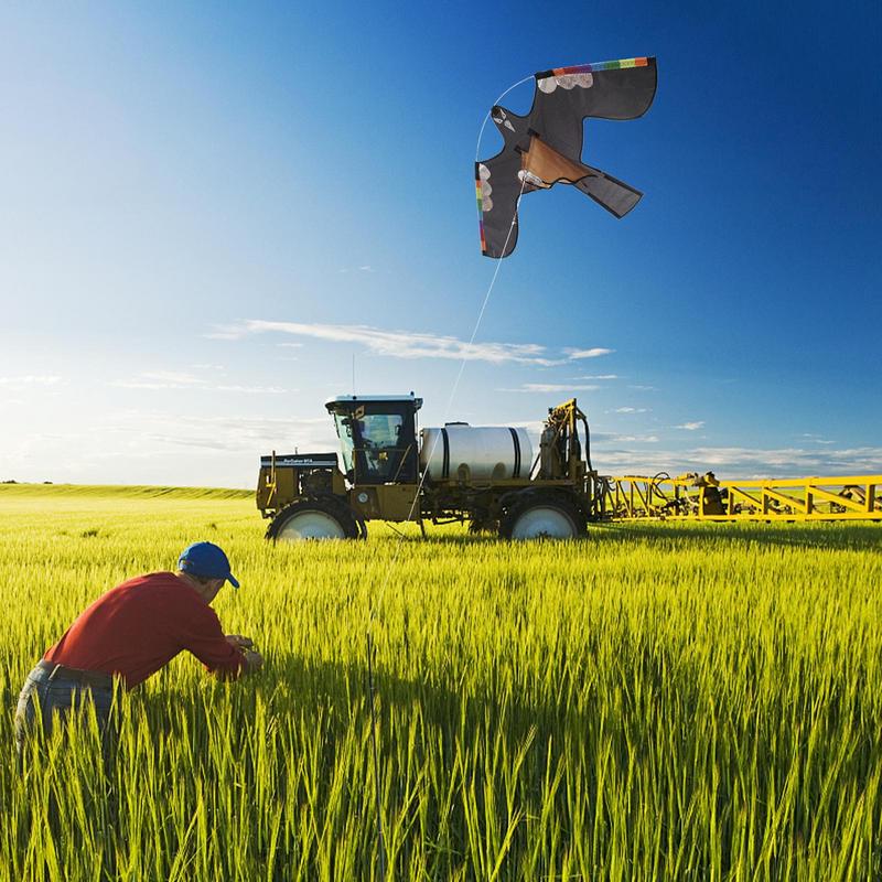 Falke Drachen Vogelabwehr Vogelabwehr Fliegender Drachen mit Federn Reflektierender Falke Blitz Schrecken Taubenabwehrgerät für Garten Hof