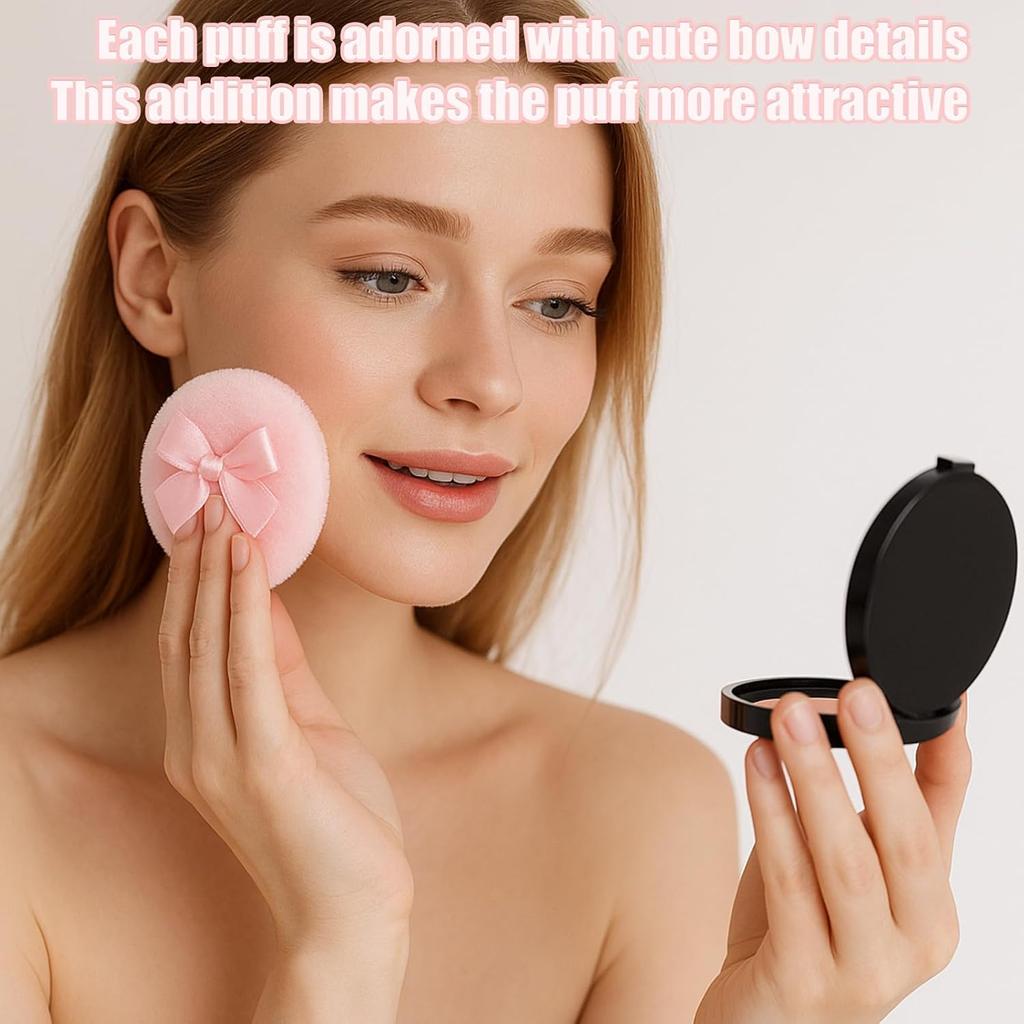 Elegant crystal glass loose powder container three-piece set, baby toner dry puff (including 2 puffs)