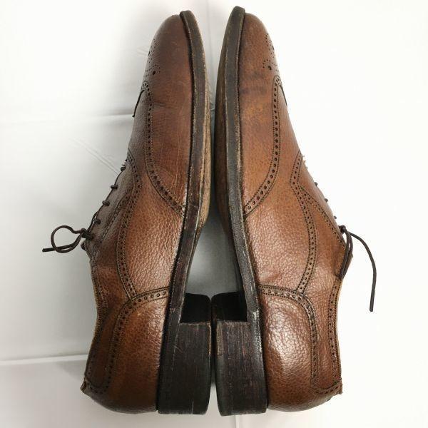 FLORSHEIM Royal Imperial Full Brogue Wingtip Shoes Brown size 9.5B 26.5-27.5 Men's(USED)