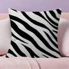 Abstract Line Black And White Zebra Cushion Cover Car Throw Pillow Case For Sofa Car Christmas Gift