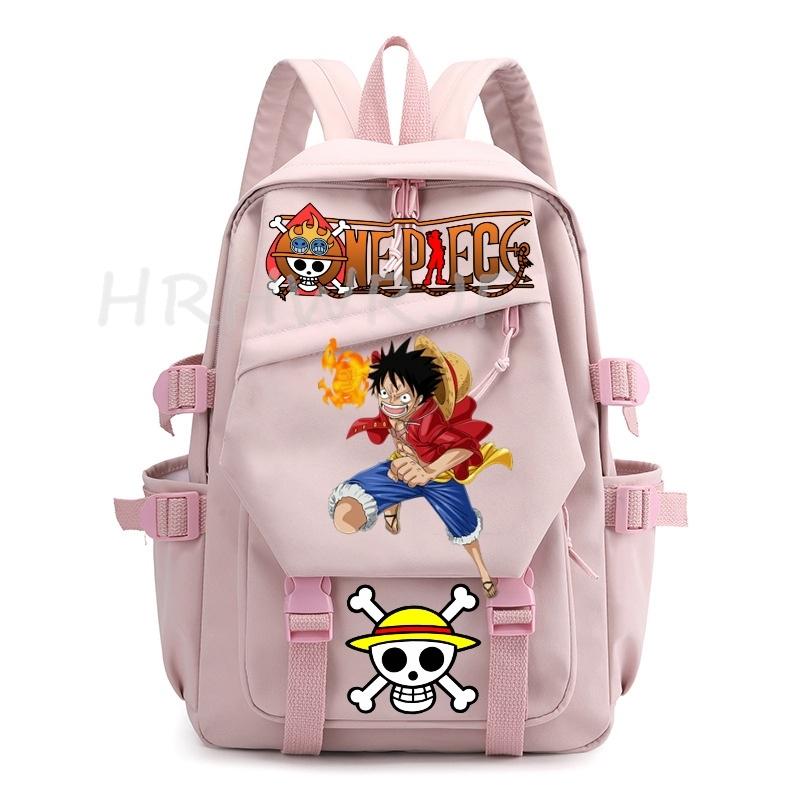 Anime ONE PIECE Backpack Monkey D Luffy College Backpack Girl Travel Book Backpack Nylon Leisure Women Laptop Men School Bags