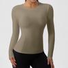 European & American Autumn/Winter Long Sleeve Yoga Top - High Elastic, Quick-Dry, Bare Feel, Round Neck Fitness T-Shirt