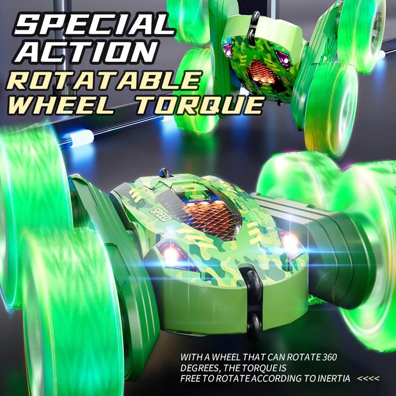 RC Stunt Car Double Sided Flip 2.4G Remote Control Cars 360 Rotation RC Off Road Drift Car Children Gifts Designed For Children Adults Boys