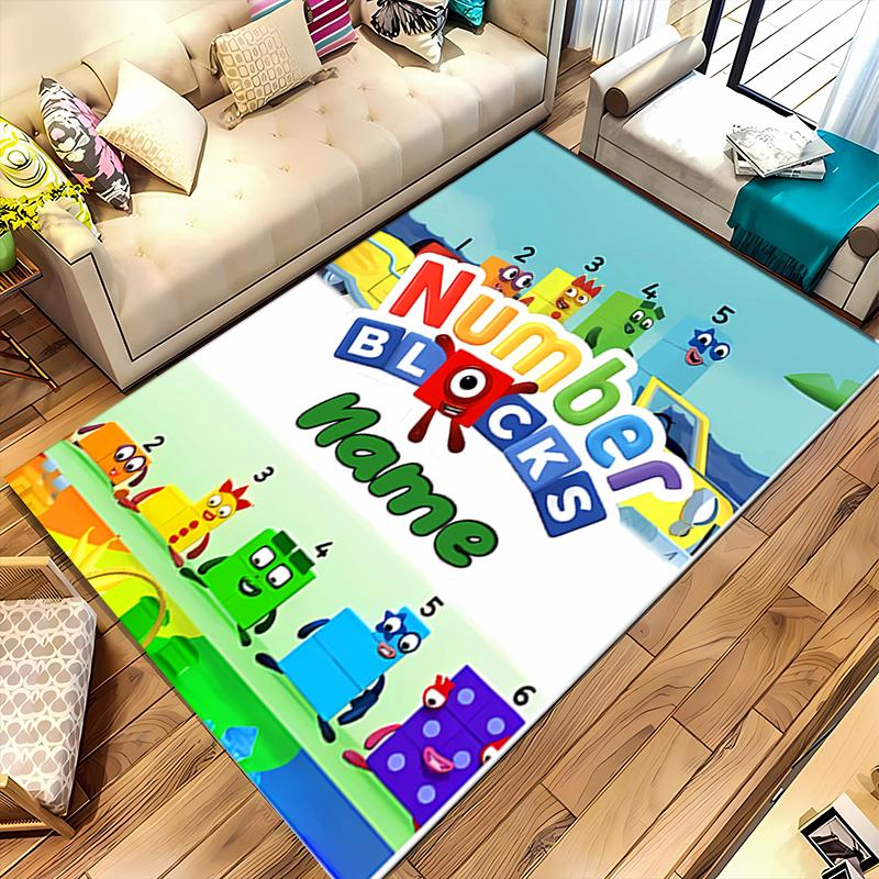 Benutzerdefinierter Personalisierung Numberblocks Teppich - Perfekt für Küche, Bad, Waschküche Dekor Große Größe Verfügbar, Geschenk Alle Jahreszeiten
