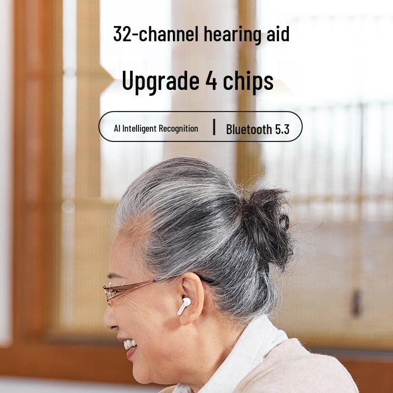 Bluetooth Earphones: Long Battery, Hearing Aid, Smart Sound Amplifier for Elders with Hearing Loss