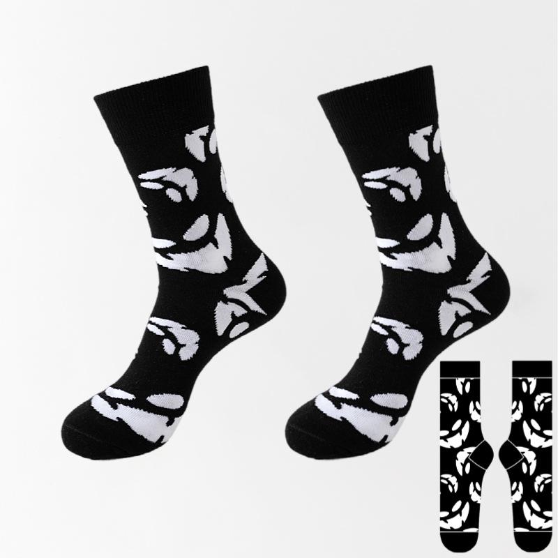 8 Pairs of New Men's Socks Plus Size Cotton Halloween Tube Sock Thanksgiving Women's Socks