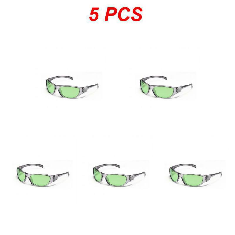 1/3/5PCS Y2k Millennium Color Punk Hip Hop Red Style Outdoor Driving Glasses Street Hot Girl Glasses Gothic Uv400 Goggles