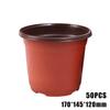 50 Pcs Plastic Nursery Pot Double Color Plant Seedling Holder Raising Nutrition Block Pot Gardening New