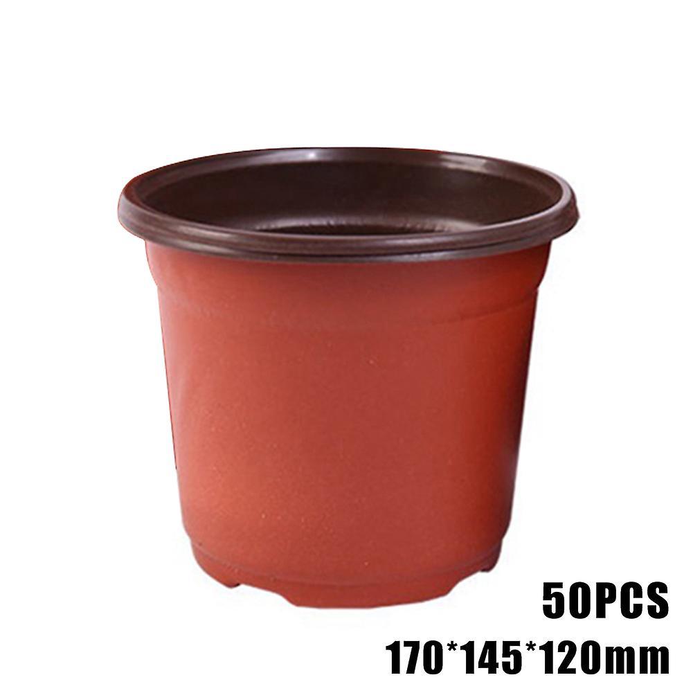50 Pcs Plastic Nursery Pot Double Color Plant Seedling Holder Raising Nutrition Block Pot Gardening New
