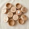 1 pièce Bois Brut Souvenir Pour Dents de Lait Cheveux & Souvenirs Boîte en Bois Fée des Dents Décoration de Maison Cadeau d'Anniversaire