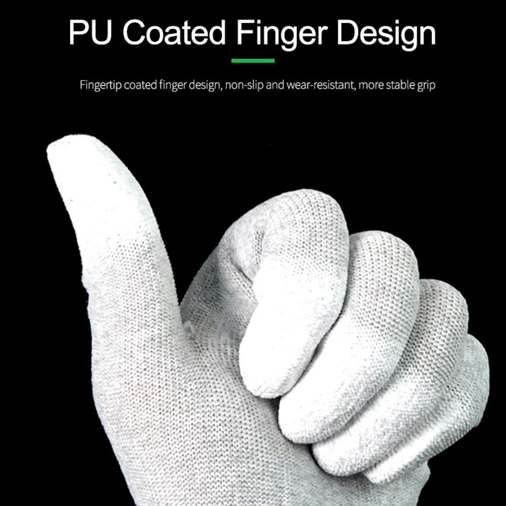 RELIFE RL-063 1 Pair Anti Static Gloves PU Coated Fingertips Electronic Assembly Mittens