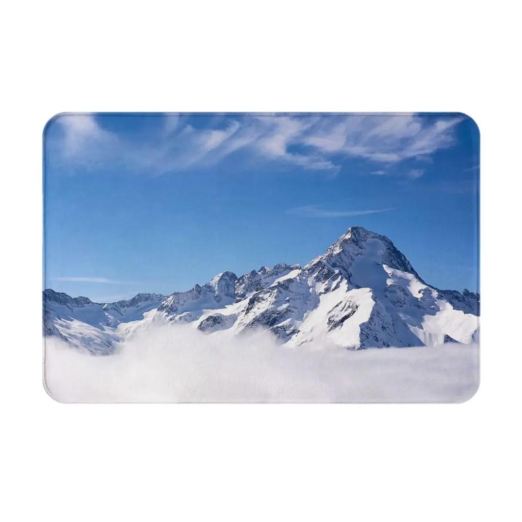 VIKAMA Luxury Snow Peak Doormat, Non-Slip Entryway Rug, Soft Carpet For Kitchen, Bedroom, And Home Flooring