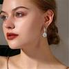 925 Silver Diamond Earring Classic Round Cut Moissanite Ear Hook Earrings D VVS1 Women Jewelry pendientes