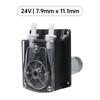 GROTHEN DC 24V Peristaltic Pump Large Flowrate Liquid Dosing Pump 1500ml Min 2 Rollers with Food Grade Transparent