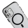 For iPhone 16 Magnetic Case TPU Acrylic Clear Phone Back Cover with Lens Protector Kickstand