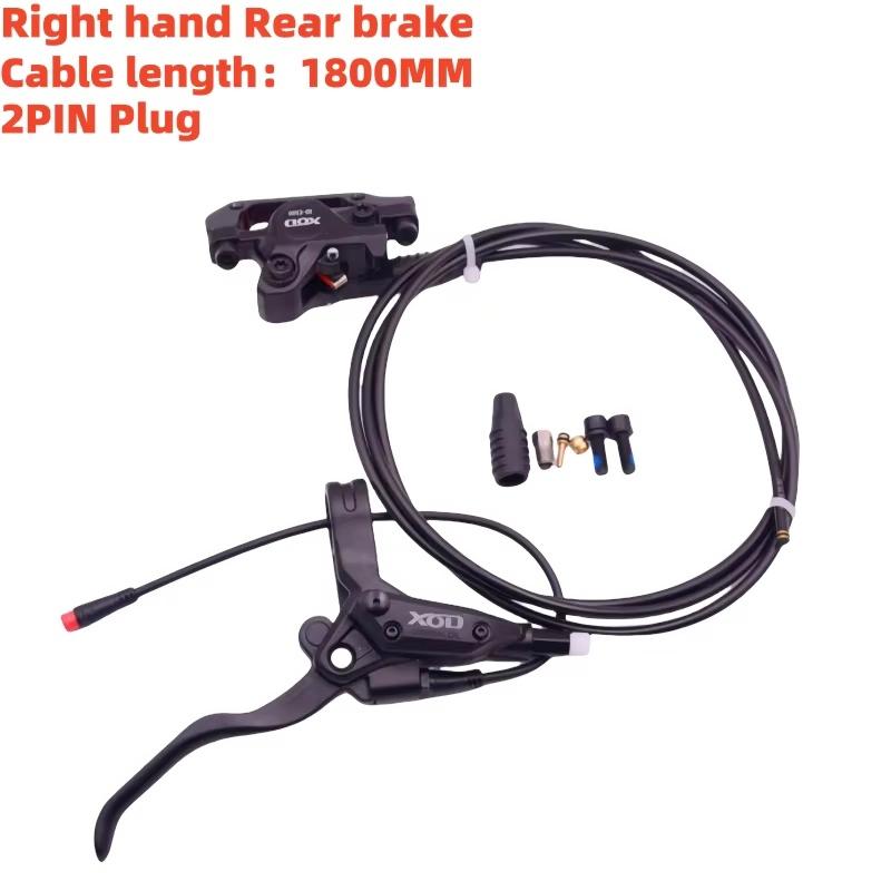 XOD E-Bike Hydraulic Brake Cut Off Power Brake 2 Pin Waterproof Plug Hose Front 1000mm / Rear 1800mm Bike Disc Brake