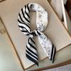 New Spring and Autumn Small Floral Temperament Small Silk Scarf Women's Headband Decorative Scarf 71 Square Scarf Dual-purpose Shawl Headband