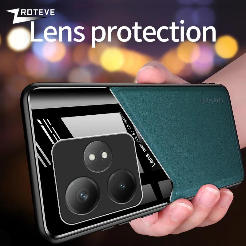 Pro pouzdro Realme GT Neo6 PU kůže Měkký rámeček Tvrdý PC kryt Pro OPPO Realme GT 6 T 6T GT6 GT6T Neo6 SE Pouzdra na telefon