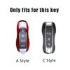 Zinc Alloy Leather Car Key Case Cover Chain For Porsche Panamera keycase 718 Cayenne Macan Maca 911 Panaycan Cayenne 971 911 9YA