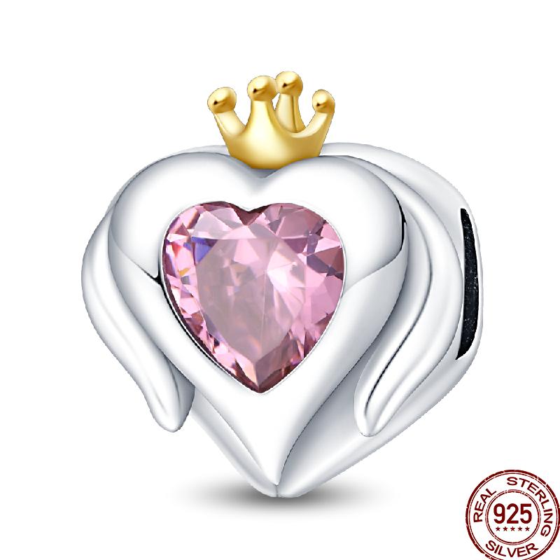 100% Kupfer Liebe Rose Herzförmige Serie Perlen Charm Geeignet Für 3Mm Original Armband Geschenk Geburtstag