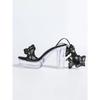 12Cm Clear Heel New Sexy New Fashion Thick Heel Waterproof Table Strap Butterfly Strap Sandals LFD-19866-6