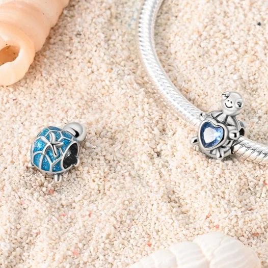 Kupfer Krabben Ozean Serie Blaue Schildkröte Seestern Muschel Passen Original Armband Charms Für Frauen DIY Feinschmuck Geschenke