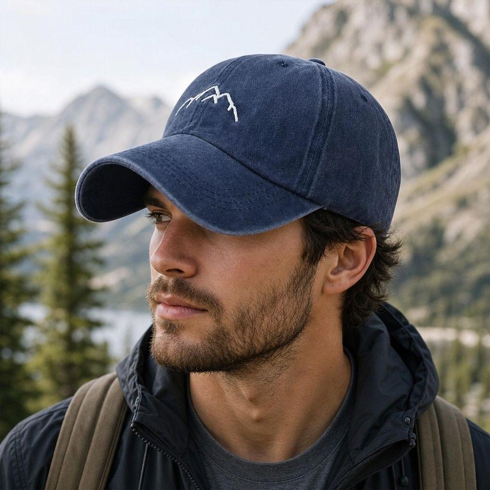 Mountain Embroidery Baseball Caps Adjustable Sunscreen Hats New Sun Headwear Summer