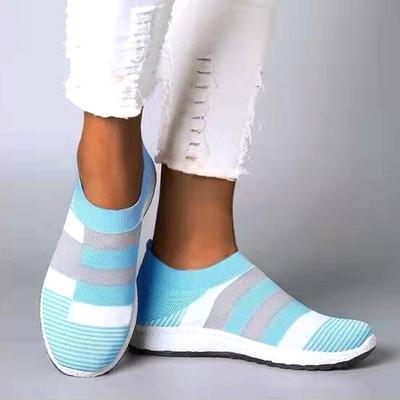 New Ladies Striped Sneakers Lightweight Breathable Running Shoes Non-slip Comfortable Women's Casual Sneakers
