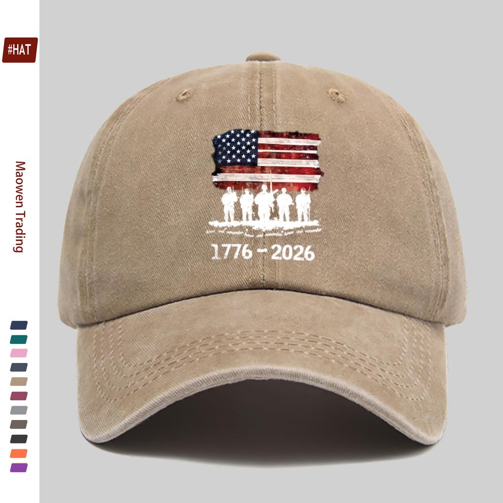 Pc Years of Freedom Meter Flag Print Baseball Cap Fashion Patriotic Style WomenS Daily Wear Sun Hat Casual Dec