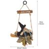 Halloween Horror Witch Doll Hanging Ornaments Flying Witch with Broom Pendant Halloween Party Decoration for Home DIY Wreath