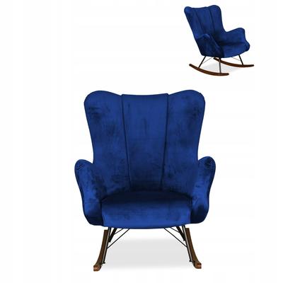 Scandinavian Vika Wing Chair, Rocking, On Runners,, Cornflower Blue