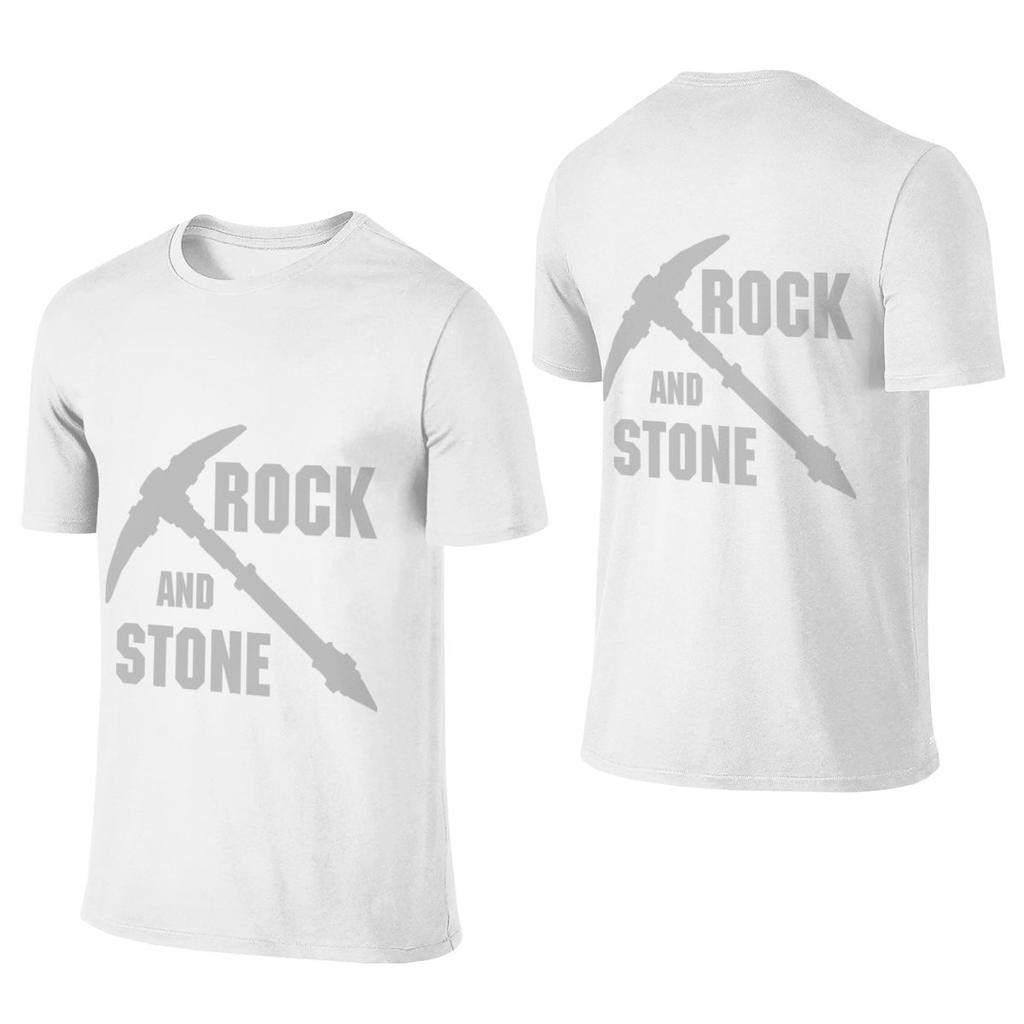 Rock And Stone Grey Casual Reversible Tshirt Urban Light Mature Durable Cotton Tee