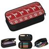 Karate Ugly Christmas Sweater Pencil Cases for Students Gifts Pen Box Pencil Bag Large Storage Pencil Pouch